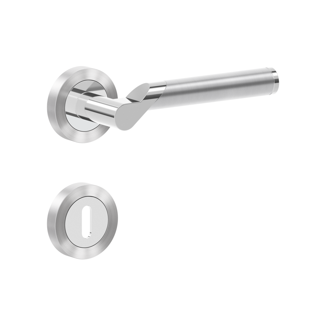 Poignée de porte chrome / inox satiné BR38 BB0 65