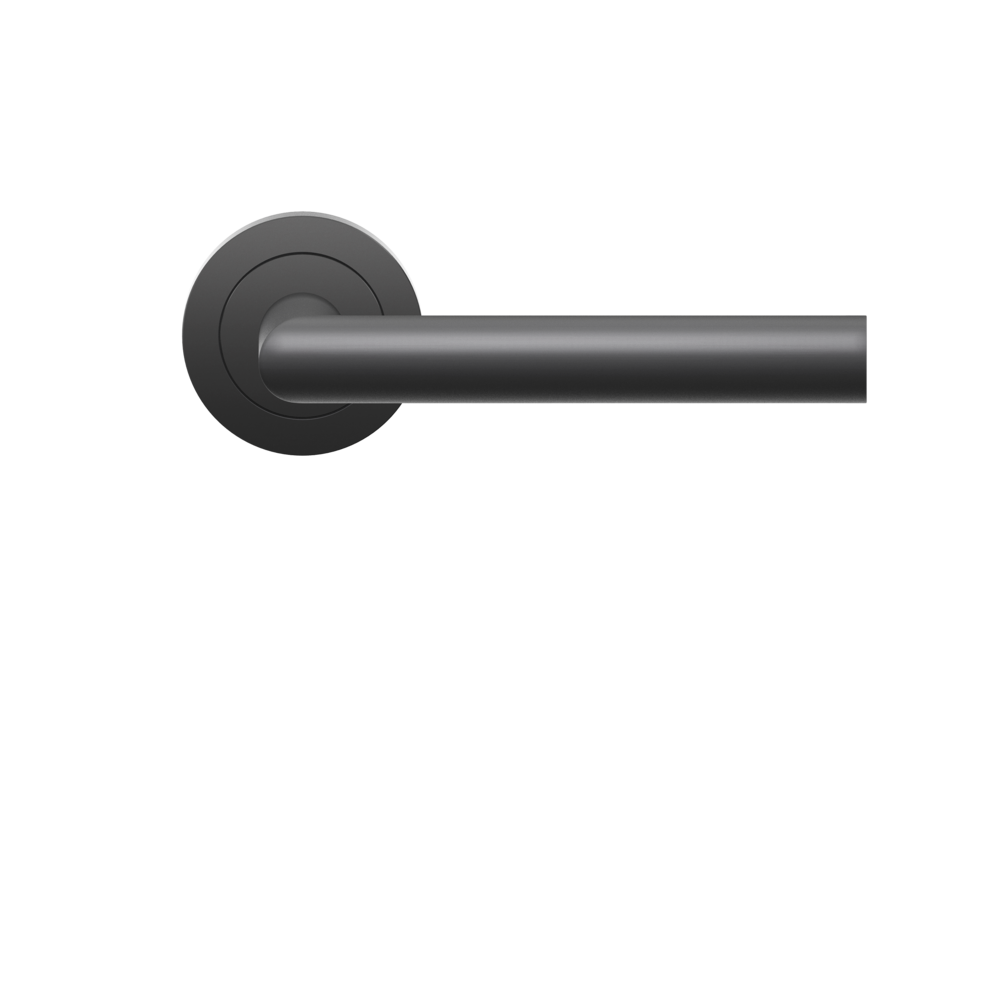 Door handle, cosmos black, Karcher Design, Rhodos, ER28 0S 83, 3-piece rose
