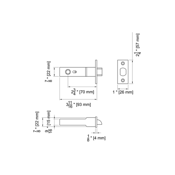 Latches satin stainless steel UZ3070A PRI 71