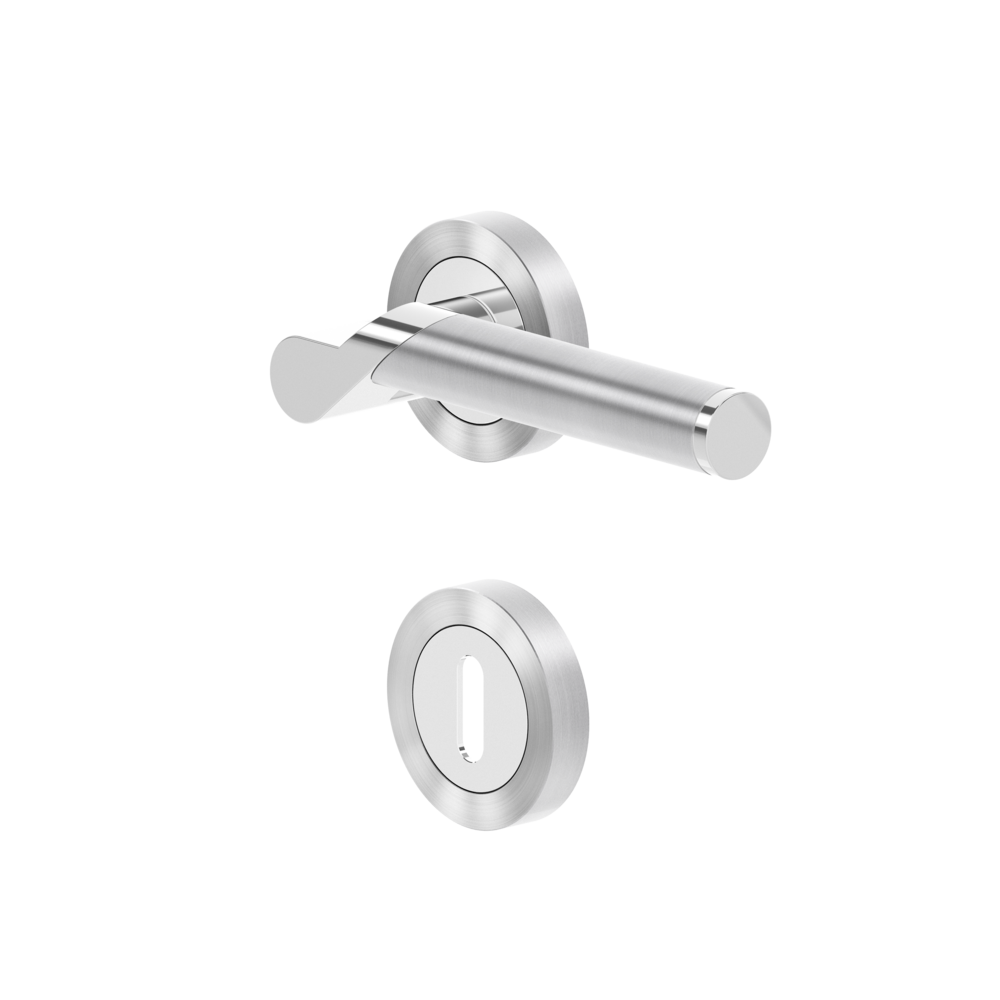 Poignée de porte chrome / inox satiné BR38 BB0 65