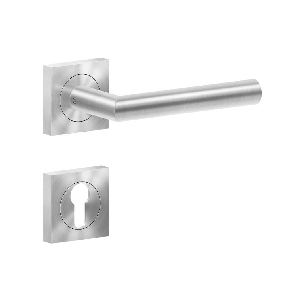 Lot De 4 Poignées Triangulaires Effet Inox Satiné - Longueur 64 Mm, Entraxe 32 Mm, Stock