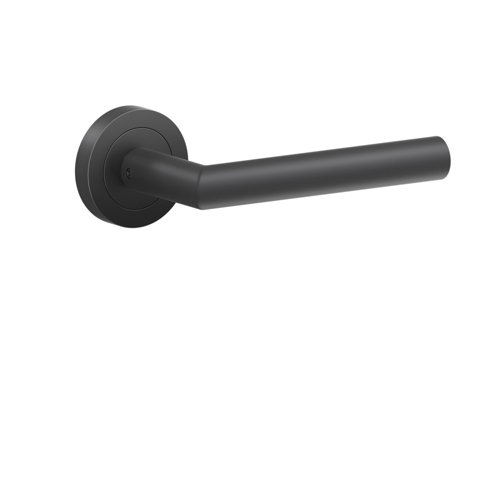 Door handle, cosmos black, Karcher Design, Rhodos, ER28 0S 83, 3-piece rose