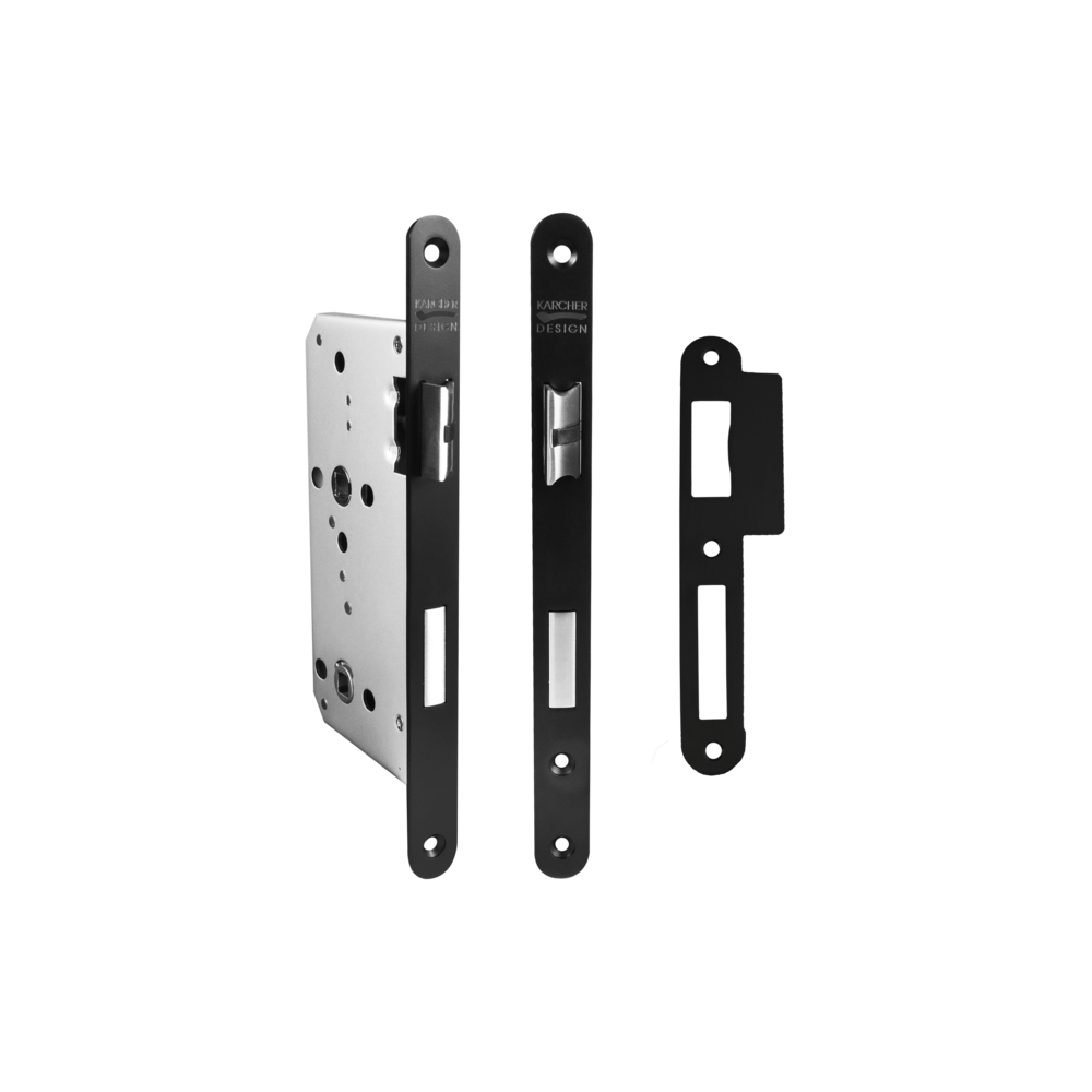 Locks for custom-bored doors cosmos black S10 GEMO PB 83