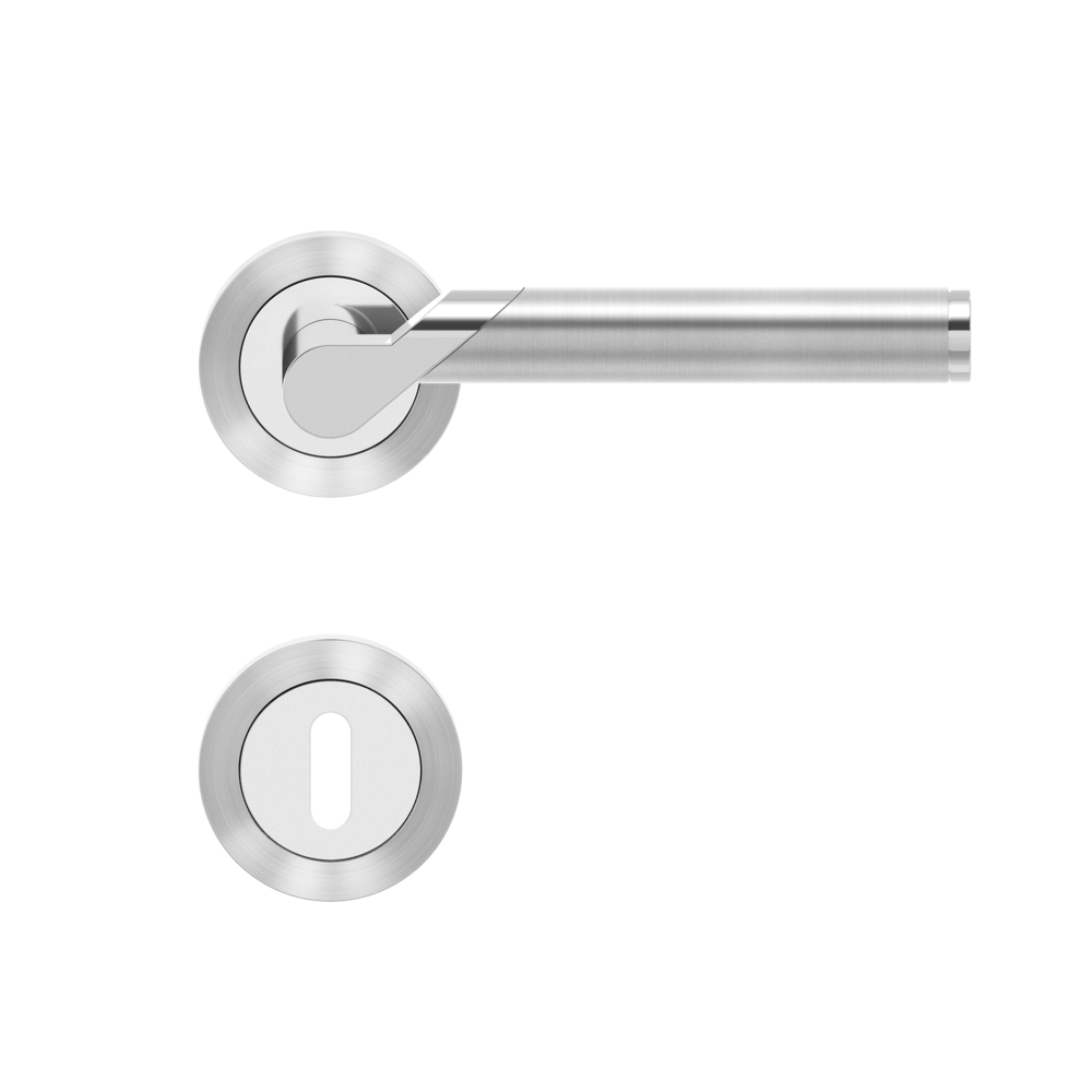 Poignée de porte chrome / inox satiné BR38 BB0 65